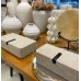 Caixa Decorativa Couro Bege M